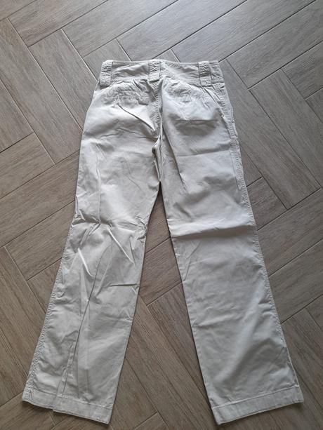 Krémové basic kalhoty, zara,m