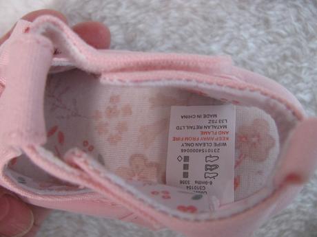 Dívčí růžové sandálky s mašličkou 6-9 měs., matalan,17