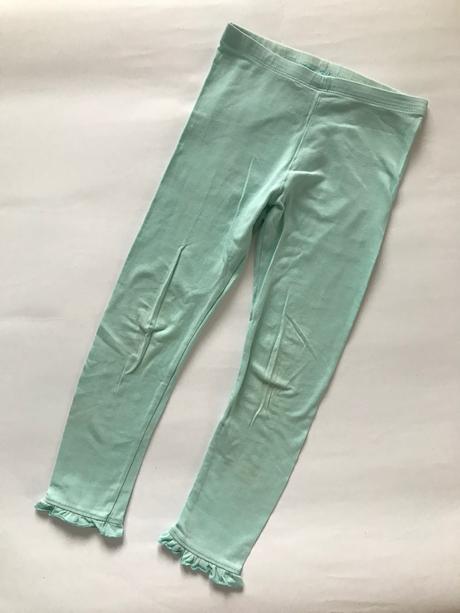 Světle modré leginy s volánky, 110