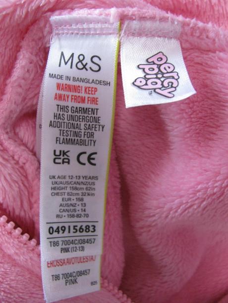 Fleecový teplý, heboučký overal s kapucí na spaní, marks & spencer,158