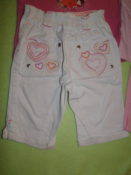 6ks legínky/ kalhoty/ kraťasy + 3/4 + trička v.98, 86–98