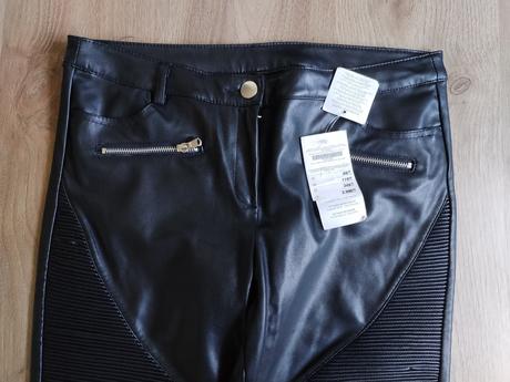 Dámské koženkové kalhoty vel m 38, kik,m