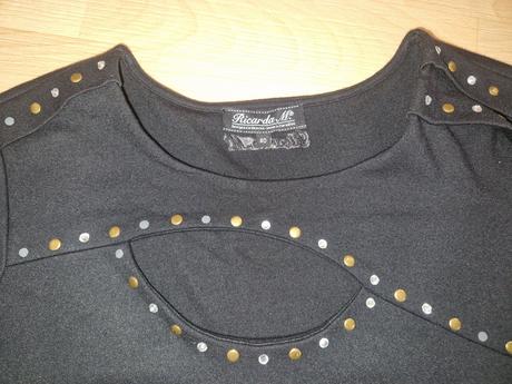 Šaty černé s dl.rukávem se zdobením ricarda m, m