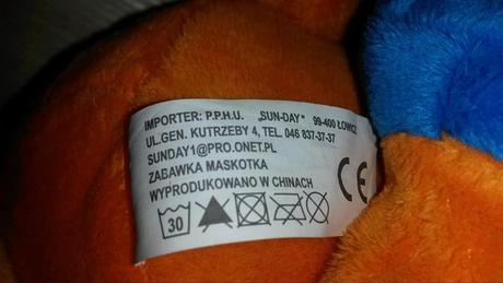 Barevná plyšová housenka délka 34 cm,