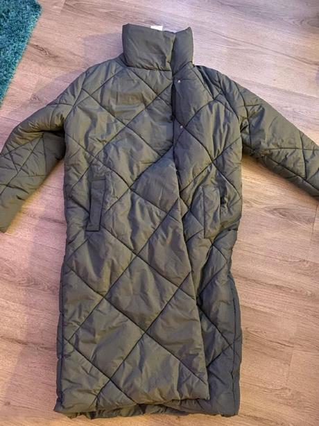 Krásná nová zelená dlouhá bunda gate vel. 44/xxl, gate,44 / xxl