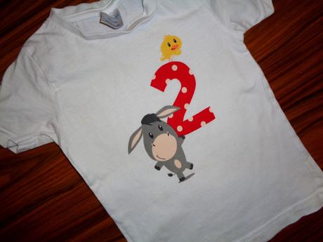 Bílé tričko s oslíkem, 98