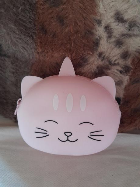 Taštička, peněženka malá gumová růžová,