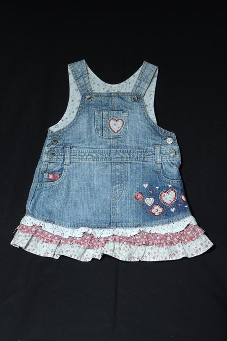 Džínová sukně s laclem, morris mouse,74