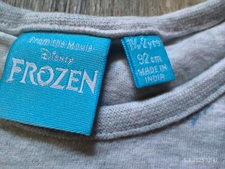 Dívčí 2x triko + 2x legíny 18-24m, vel. 86-92 elsa, disney,86