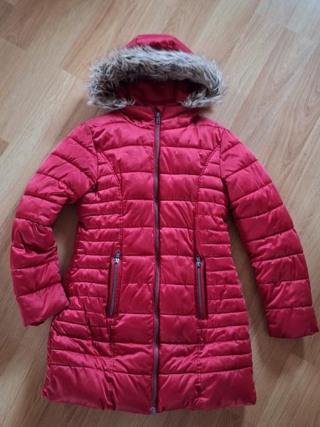 Kabát zimní zn. next vel. 146, červený, next,146