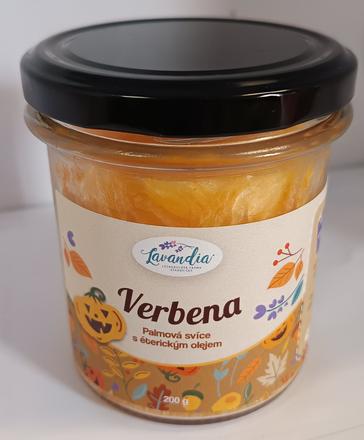Palmová svíce ve skle - verbena,