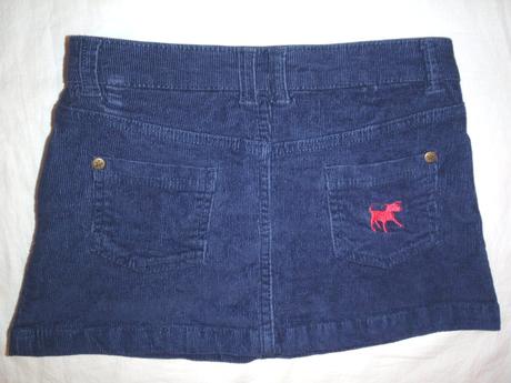 Bombastická modrá manžestrová minisukně, 116