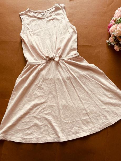 Ob/ šaty letní meruňkové barvy - v.134, h&m,134