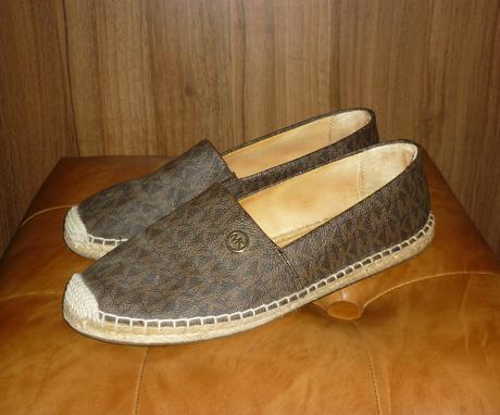 Hnědé dámské logované espadrilky michael kors, michael kors,38