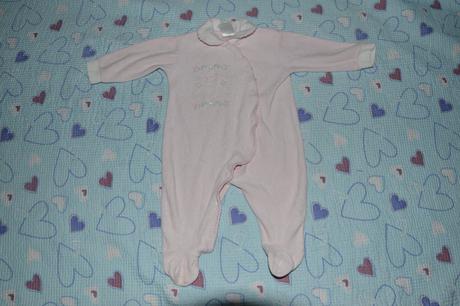 Růžový teplý overal s výšivkou, 68