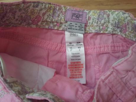 Sv. růžové letní kalhoty, vel. 1,5-2r., f&f,92