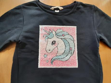 Mikina my little pony,obracecí flitry, h&m 134/140, h&m,134