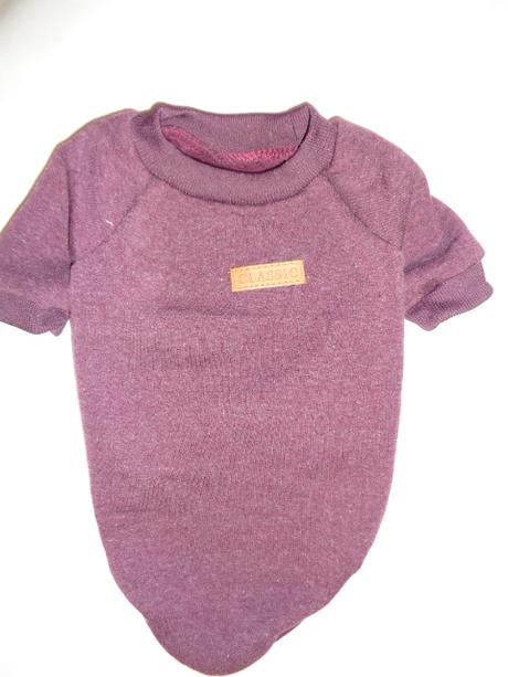 Vínový mikinový obleček pro pejska - 38 cm, 