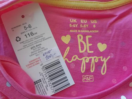 Šaty, vel 116, faf, nové, f&f,116