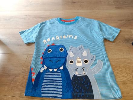 Modré tričko s dinosaury 116 nutmeg, nutmeg,116