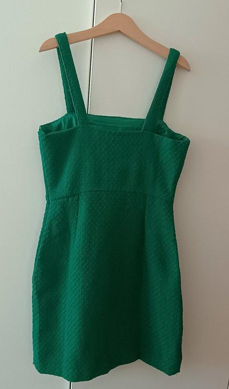 Minišaty tmavě zelené na ramínka -jako nové, sinsay,xs