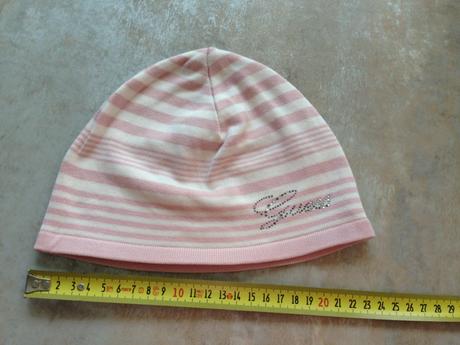 Růžová čepice guess 12-18měs. flitry holčička , guess,80