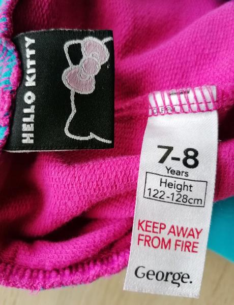 Bavlněné 3/4 tepláky vel 122 - 128, sanrio,128