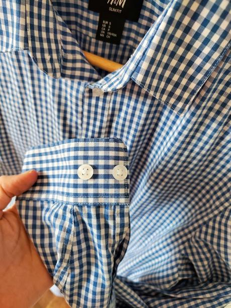 Pánská kostkovaná košile slim fit, h&m,s