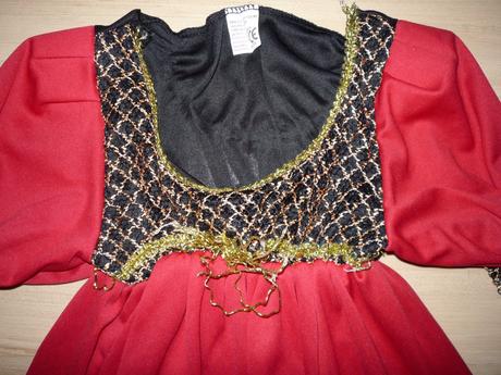 Zlato červené šaty/kostým,