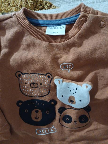 Medvídková mikina, f&f,68