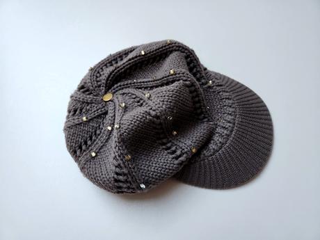 Pletená bekovka s kamínky vel. 7-10 let, tu,128