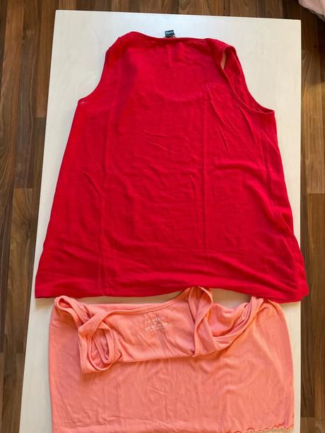 Červené tílko a růžové zdarma, vel xl 46/48, prim, xxxl