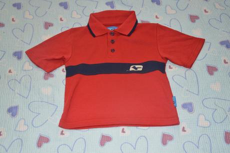 98 červené polo tričko s límečkem, 98