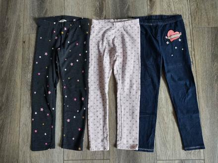 Troje teplejší legíny vel.122-128, 122