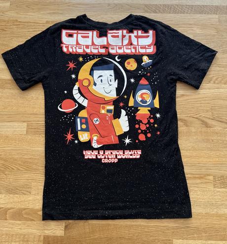 Triko černé galaxi cropp vel. xs, xs