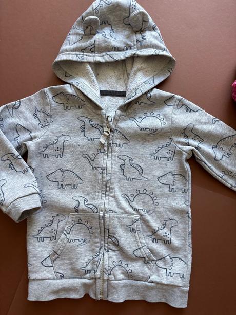 D79/ mikina šedá s dinosaury- v.18/24 mes., george,92
