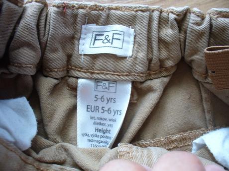 Kraťasy zn. f&f vel. 116 na 5-6 let, f&f,116