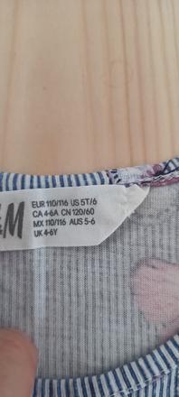 Šaty s motýly, h&m,110