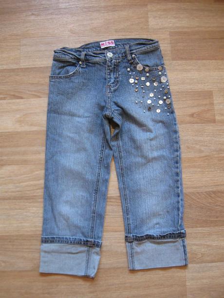 Džínové 3/4 kalhoty, 134