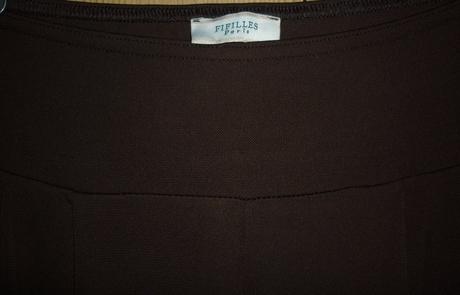 Hnědé ležérní dámské kalhoty fifilles paris, s