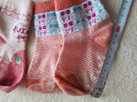 2x dětské lososové ponožky, ponožtičky, vel.19-22, 20