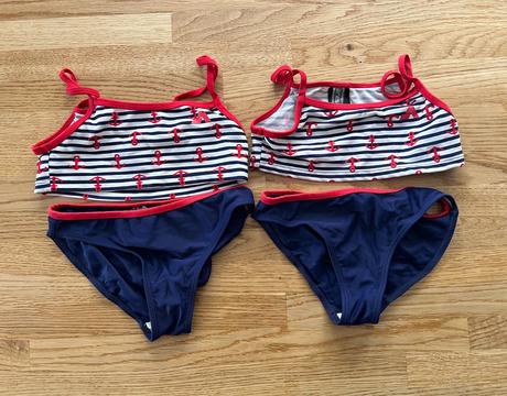 2x plavky dvojdílné aress vel.104/110, 104