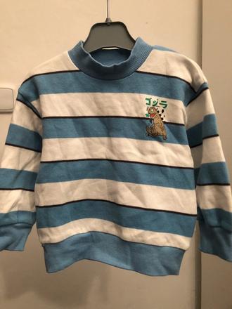 Proužkovaná mikina s dinem, 92