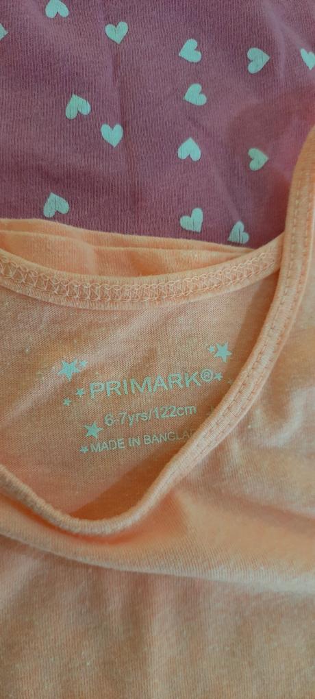 2 dívčí tílko značky primark, vel. 6-7let., primark,122