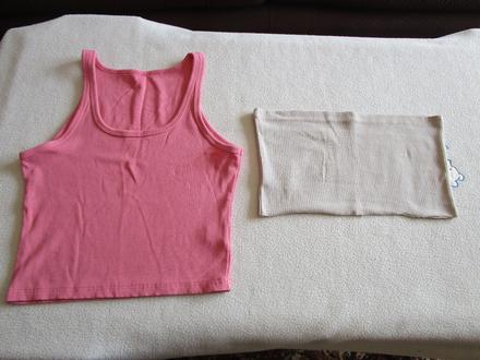 Top + crop top zdarma, vel. xs - s, s