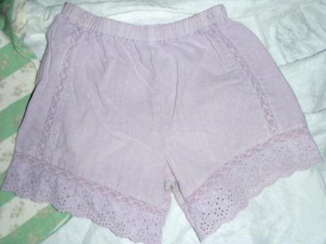 Super komplet - pruhované tričko + fialové šortky, next,74