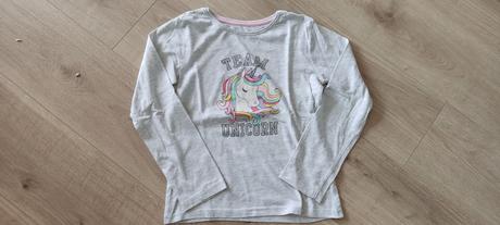 Šedé tričko s dlouhým rukávem vel. 134-140, primark,134