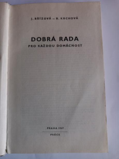Kniha dobrá rada pro každou domácnost - j. břízová, 