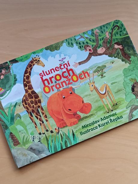 Leporelo pro děti sluneční hroch oranžoch, 