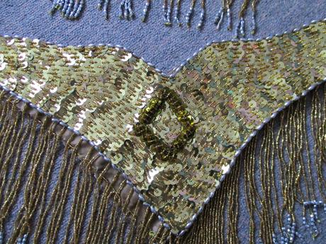 Flitrový zlatý set na břišní tance ,